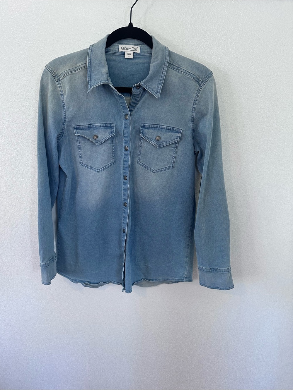 Coldwater Creek Light Blue Denim Shirt Jacket